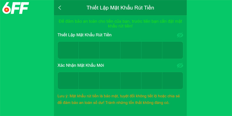 Chi tiết 3 bước rút tiền 6FF chuẩn xác cần thực hiện